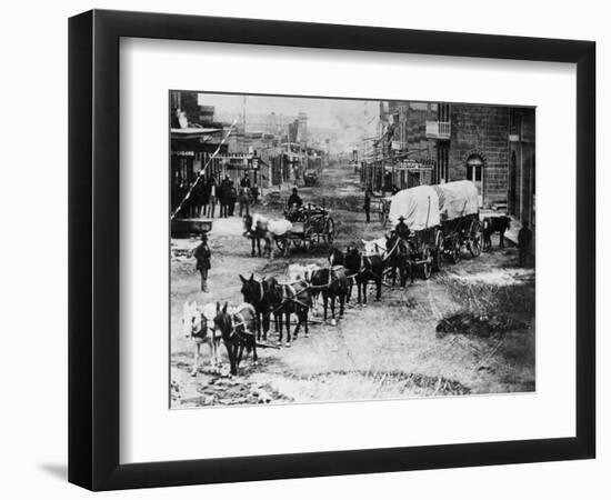 Horse Drawn Covered Wagon-null-Framed Photographic Print
