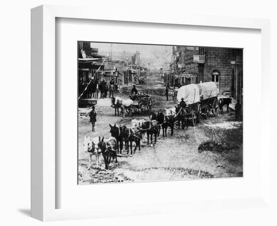 Horse Drawn Covered Wagon-null-Framed Photographic Print