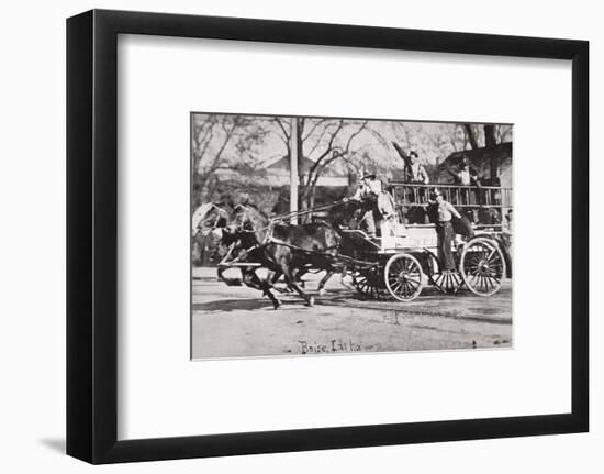 Horse-drawn fire engine, Boise, Idaho, USA, c1900-Unknown-Framed Photographic Print