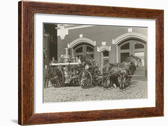 Horse-Drawn Fire Engine-null-Framed Art Print