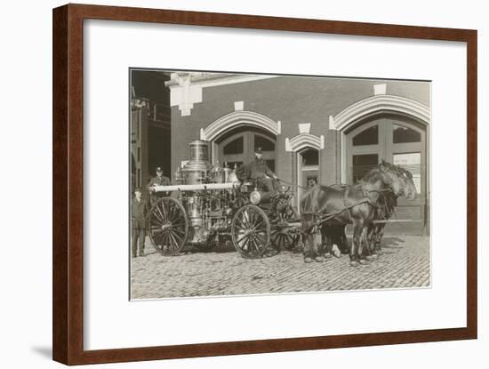 Horse-Drawn Fire Engine-null-Framed Art Print