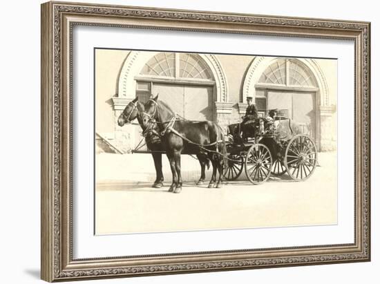 Horse-Drawn Fire Wagon-null-Framed Art Print