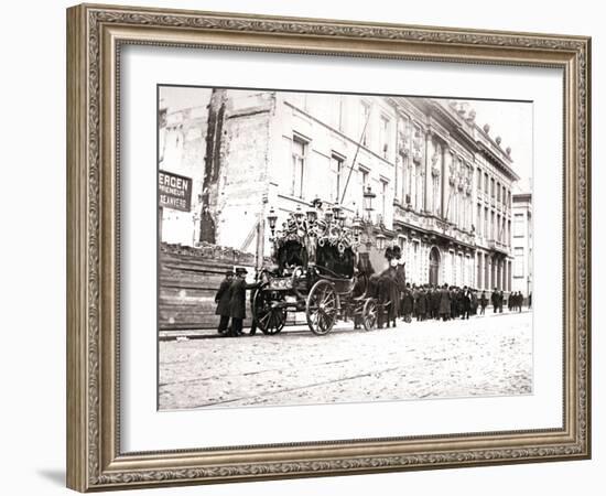 Horse-Drawn Hearse, Antwerp, 1898-James Batkin-Framed Photographic Print