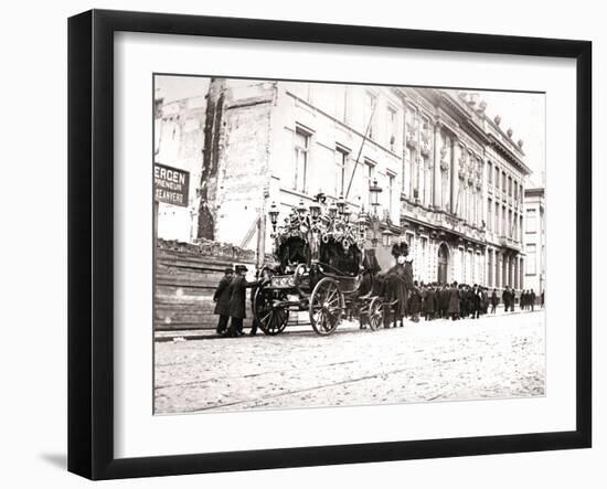 Horse-Drawn Hearse, Antwerp, 1898-James Batkin-Framed Photographic Print