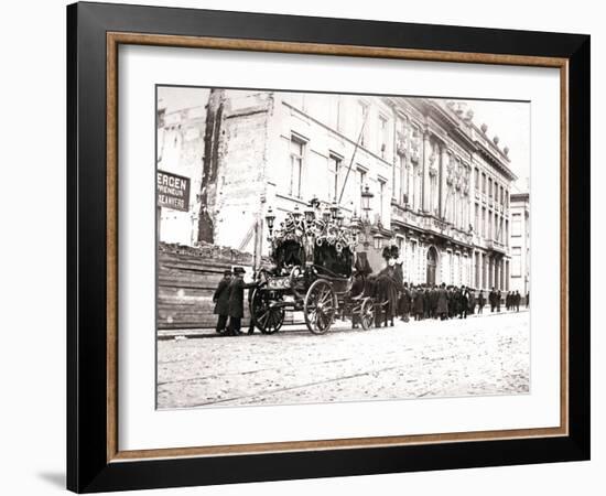 Horse-Drawn Hearse, Antwerp, 1898-James Batkin-Framed Photographic Print