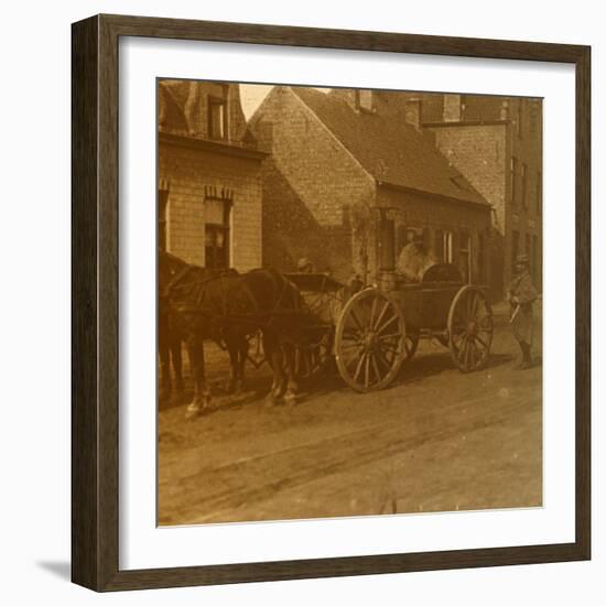 Horse-drawn kitchen, c1914-c1918-Unknown-Framed Photographic Print