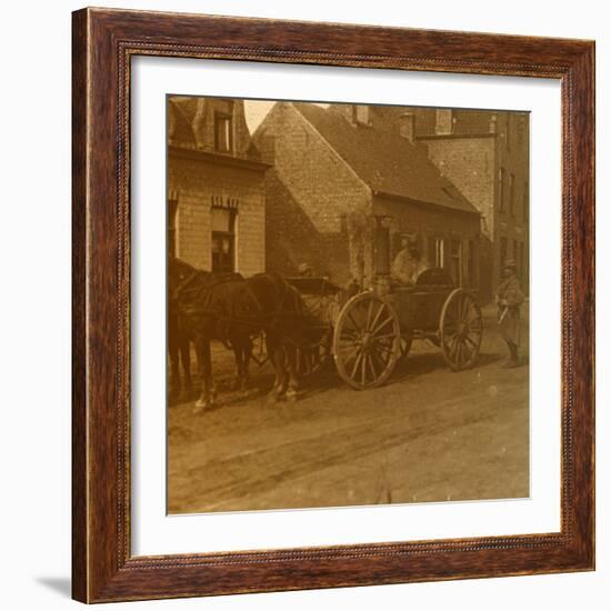 Horse-drawn kitchen, c1914-c1918-Unknown-Framed Photographic Print