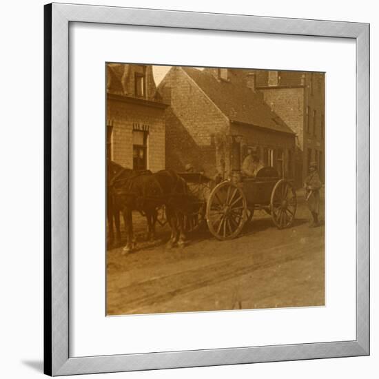 Horse-drawn kitchen, c1914-c1918-Unknown-Framed Photographic Print