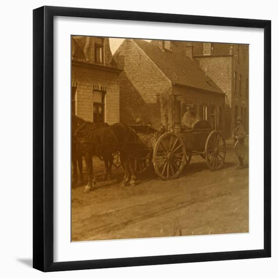 Horse-drawn kitchen, c1914-c1918-Unknown-Framed Photographic Print