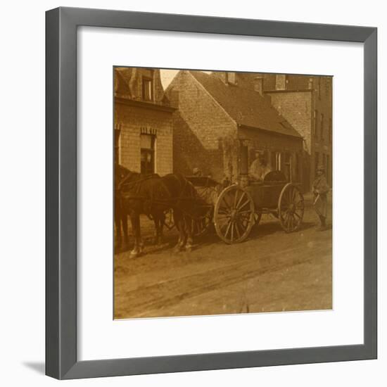 Horse-drawn kitchen, c1914-c1918-Unknown-Framed Photographic Print