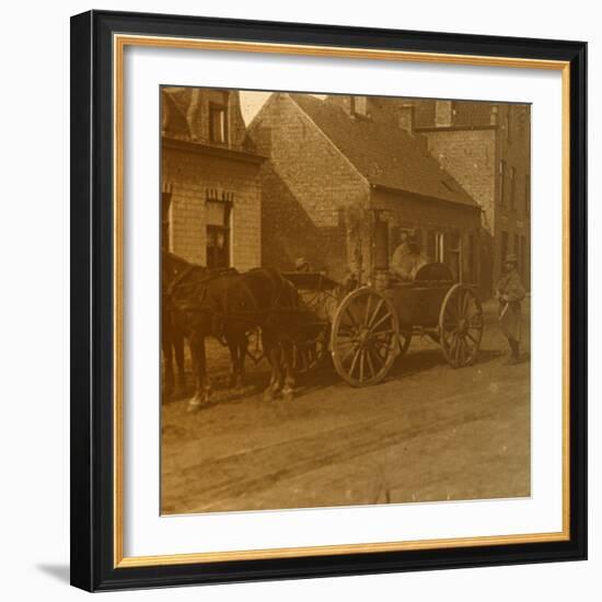 Horse-drawn kitchen, c1914-c1918-Unknown-Framed Photographic Print