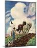 "Horse-Drawn Plow,"March 1, 1939-Paul Bransom-Mounted Giclee Print