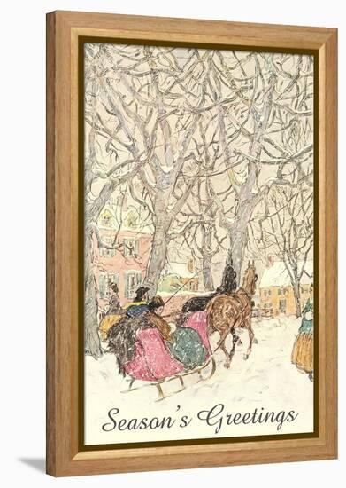 Horse-Drawn Sleigh-null-Framed Stretched Canvas