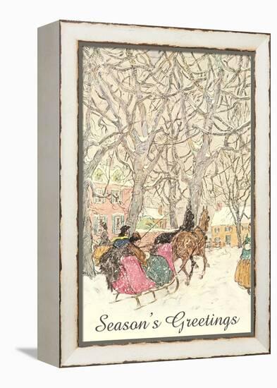 Horse-Drawn Sleigh-null-Framed Stretched Canvas