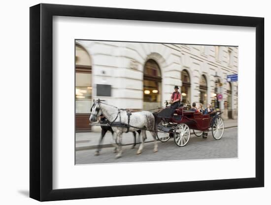 Horse-Drawn Tourist Carriage Near Hofburg, Vienna, Austria-Charles Bowman-Framed Photographic Print