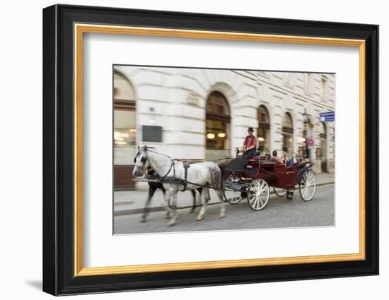 Horse-Drawn Tourist Carriage Near Hofburg, Vienna, Austria-Charles Bowman-Framed Photographic Print