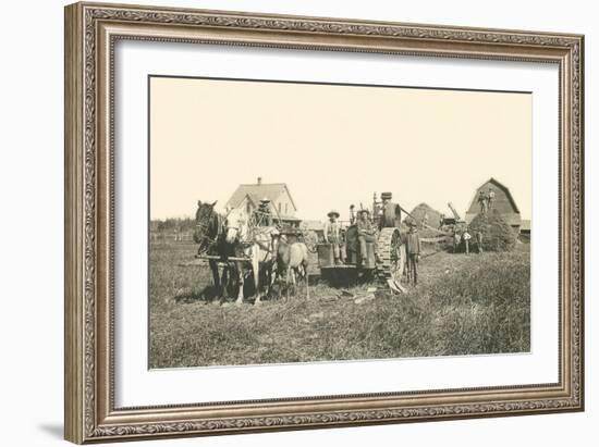 Horse-Drawn Tractor-null-Framed Art Print