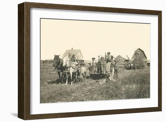 Horse-Drawn Tractor-null-Framed Art Print