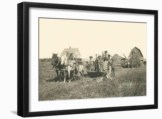 Horse-Drawn Tractor-null-Framed Art Print