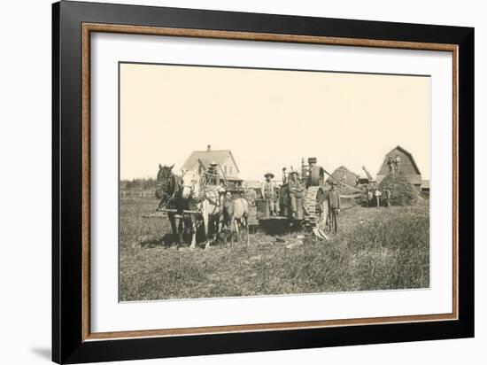 Horse-Drawn Tractor-null-Framed Art Print