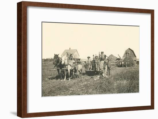 Horse-Drawn Tractor-null-Framed Art Print