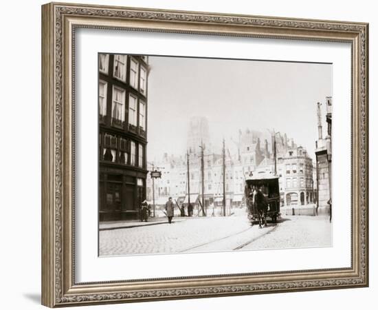 Horse-Drawn Tram, Rotterdam, 1898-James Batkin-Framed Photographic Print