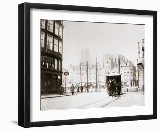 Horse-Drawn Tram, Rotterdam, 1898-James Batkin-Framed Photographic Print