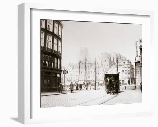 Horse-Drawn Tram, Rotterdam, 1898-James Batkin-Framed Photographic Print
