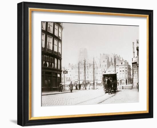 Horse-Drawn Tram, Rotterdam, 1898-James Batkin-Framed Photographic Print