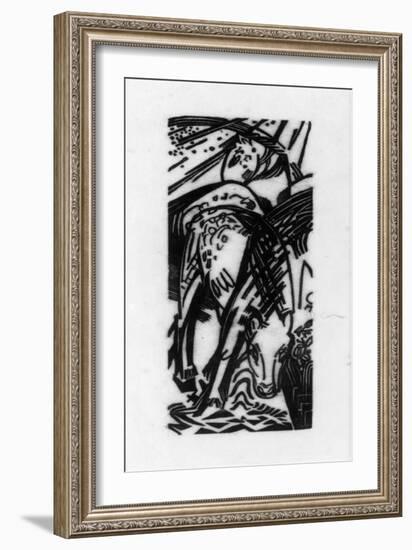 Horse Drinking (Lankheit 832), 1912-Franz Marc-Framed Giclee Print