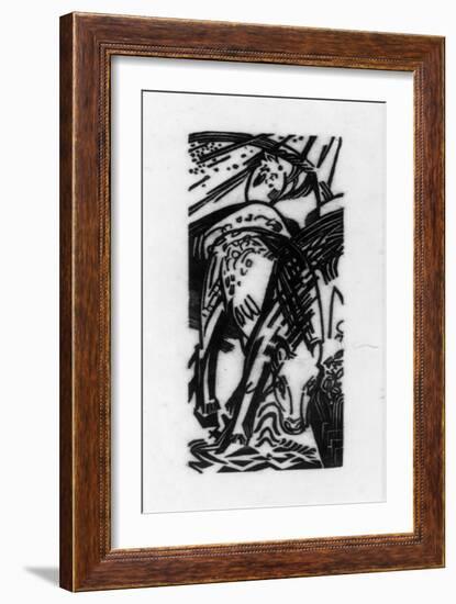 Horse Drinking (Lankheit 832), 1912-Franz Marc-Framed Giclee Print