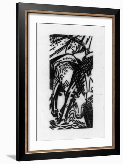 Horse Drinking (Lankheit 832), 1912-Franz Marc-Framed Giclee Print