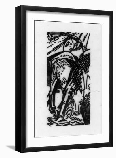 Horse Drinking (Lankheit 832), 1912-Franz Marc-Framed Giclee Print