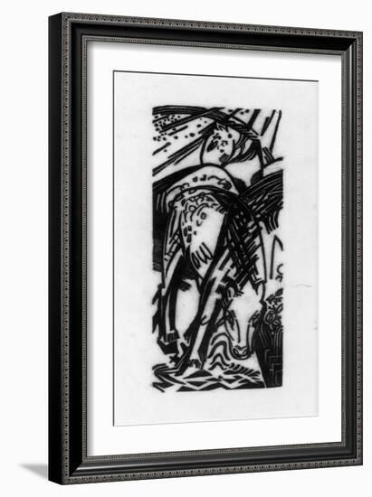 Horse Drinking (Lankheit 832), 1912-Franz Marc-Framed Giclee Print