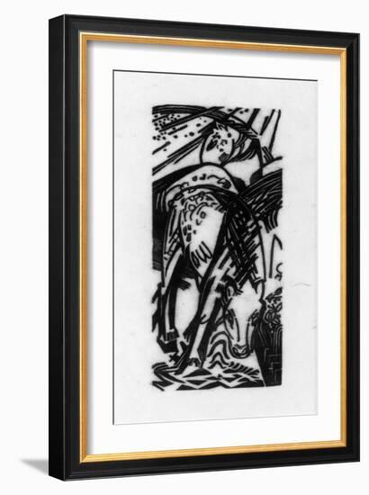 Horse Drinking (Lankheit 832), 1912-Franz Marc-Framed Giclee Print