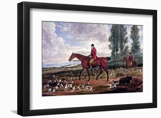 Horse Fox Hunt II-Timothy Blossom-Framed Art Print