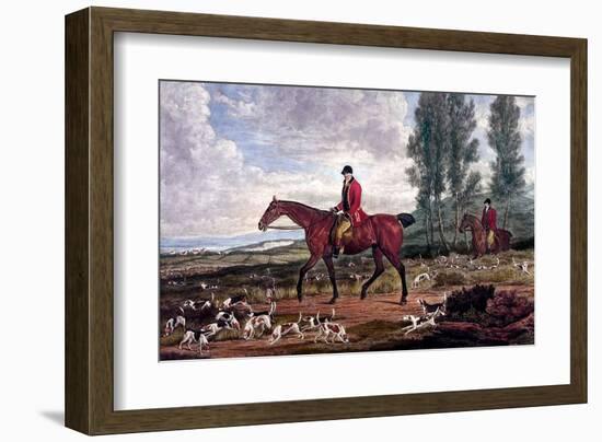 Horse Fox Hunt II-Timothy Blossom-Framed Art Print