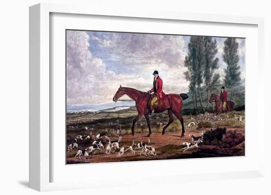 Horse Fox Hunt II-Timothy Blossom-Framed Art Print