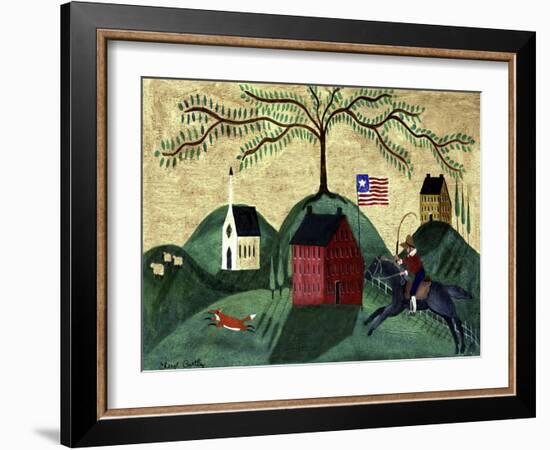 Horse Fox Willow Tree Cheryl Bartley-Cheryl Bartley-Framed Giclee Print