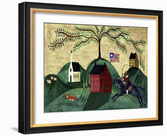 Horse Fox Willow Tree Cheryl Bartley-Cheryl Bartley-Framed Giclee Print