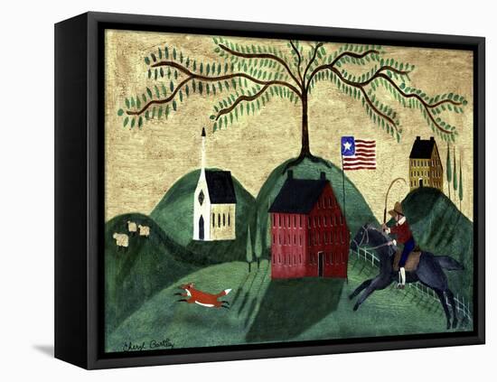 Horse Fox Willow Tree Cheryl Bartley-Cheryl Bartley-Framed Premier Image Canvas