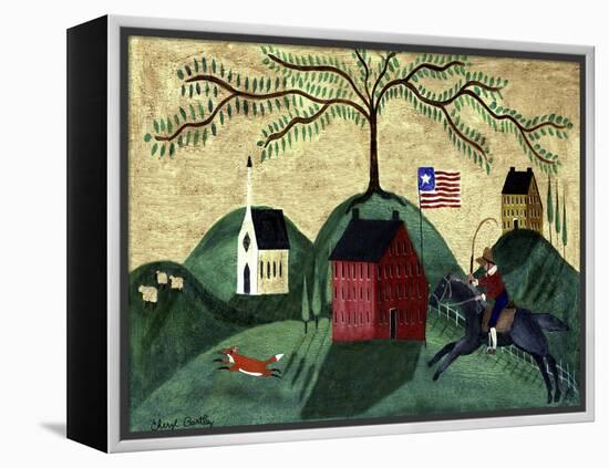 Horse Fox Willow Tree Cheryl Bartley-Cheryl Bartley-Framed Premier Image Canvas