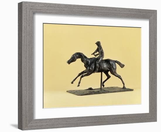 Horse Galloping on Right Foot-Edgar Degas-Framed Giclee Print