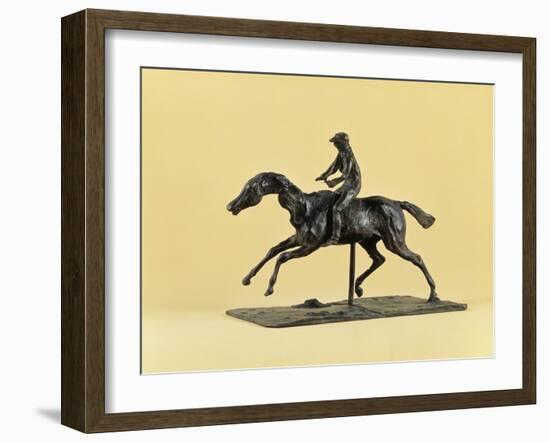 Horse Galloping on Right Foot-Edgar Degas-Framed Giclee Print