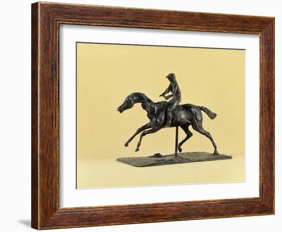 Horse Galloping on Right Foot-Edgar Degas-Framed Giclee Print