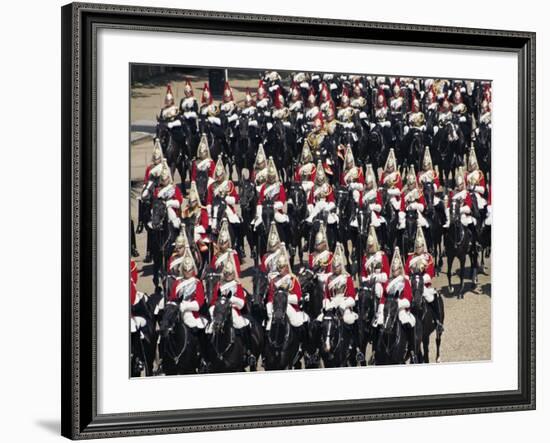 Horse Guards at Trooping the Colour, London, England, United Kingdom-Hans Peter Merten-Framed Photographic Print