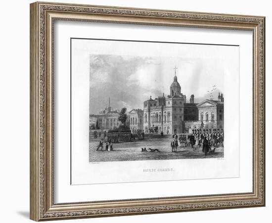 Horse Guards, London, 19th Century-J Woods-Framed Giclee Print