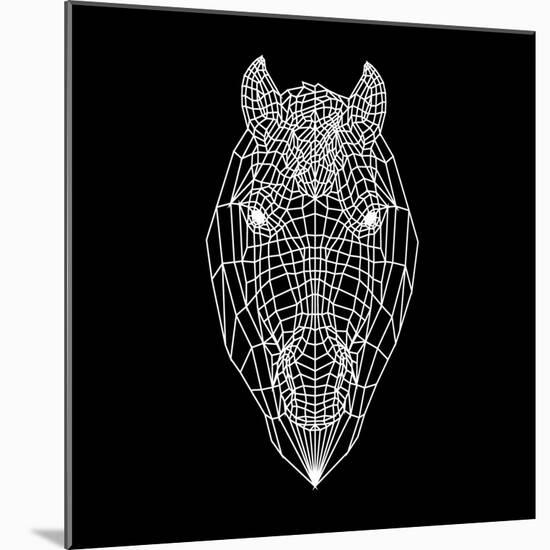 Horse Head Black Mesh-Lisa Kroll-Mounted Art Print