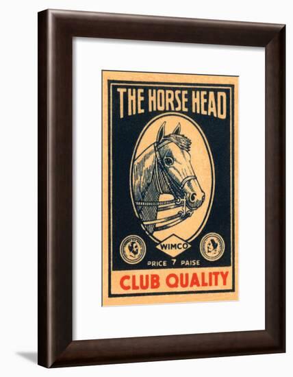 Horse Head Club Quality Matches-null-Framed Art Print