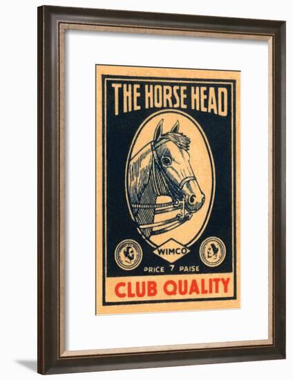 Horse Head Club Quality Matches-null-Framed Art Print